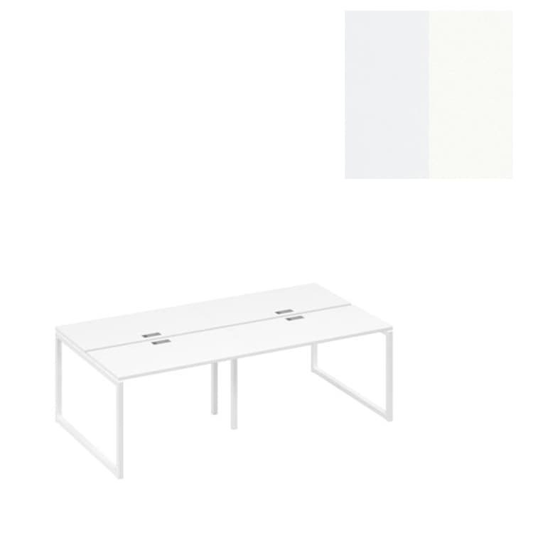 Станция (4х140) в офис Юнитекс А4 каркас QUATTRO А4 Б4 171-2 БП (280x124x75) белый премиум/металлокаркас белый