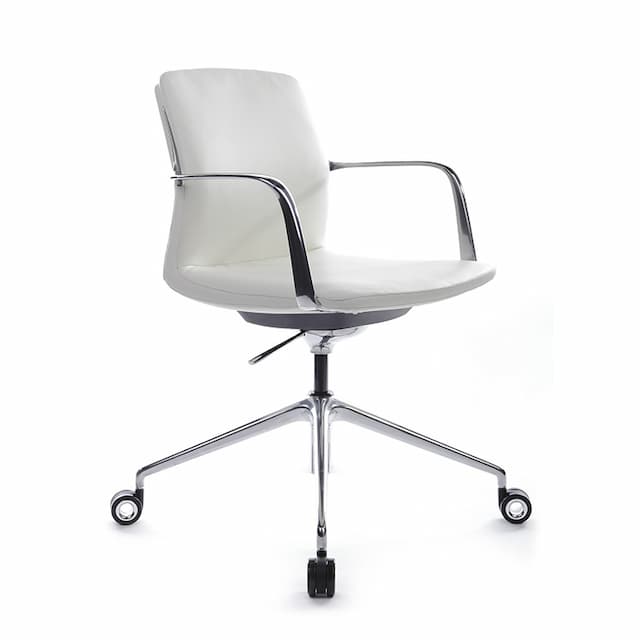 Кресло RV DESIGN Plaza-M FK004-B12 Белый (6207) натуральная кожа