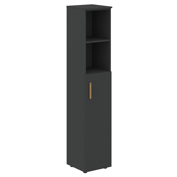 Шкаф колонка с глухой средней дверью и топом Skyland FHC 40.6(R) черный графит/черный графит 404х429х1983