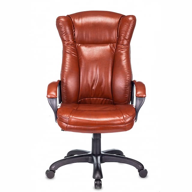 Кресло руководителя Бюрократ CH-879N коричневый Boroko-37 эко.кожа крестов. пластик