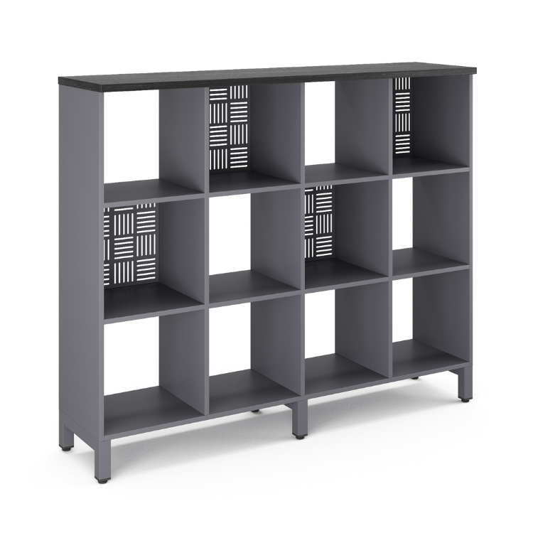 Стеллажная система SQ-3Х4 graphite/wood