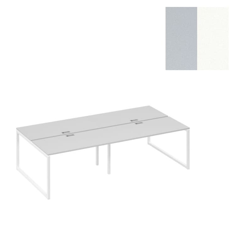 Станция Юнитекс А4 (4х140) на металлокаркасе QUATTRO рабочая А4 Б4 174-2 СЕ (280x144x75) серый/металлокаркас белый