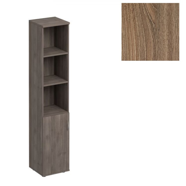 Шкаф для документов узкий полузакрытый Юнитекс Комфорт К.380 ШТ (40x38x200) дуб шамони темный