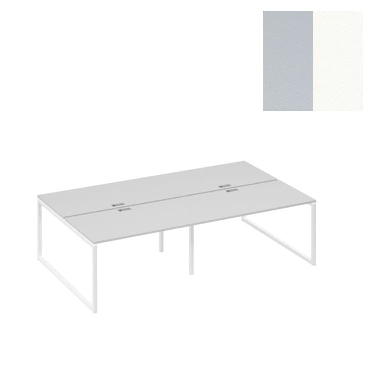 Рабочая станция Юнитекс А4 на металлокаркасе QUATTRO (4х140) А4 Б4 177-2 СЕ (280x164x75) серый/металлокаркас белый