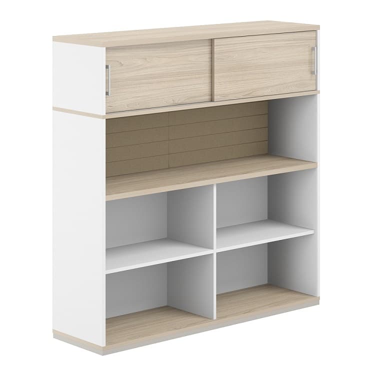 Стеллаж-комбо 1438 односторонний Norden Allegro AG.252.440.662.BG с антресолью и экраном тканевым высоким