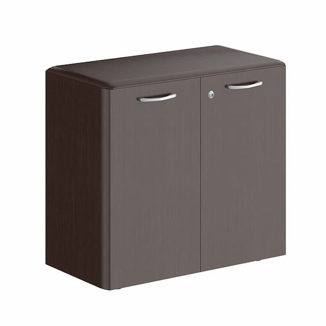 Шкаф низкий с замком в глухих малых дверях и обвязкой Skyland DLC 85.1(Z) венге магия 892х450х815 DIONI