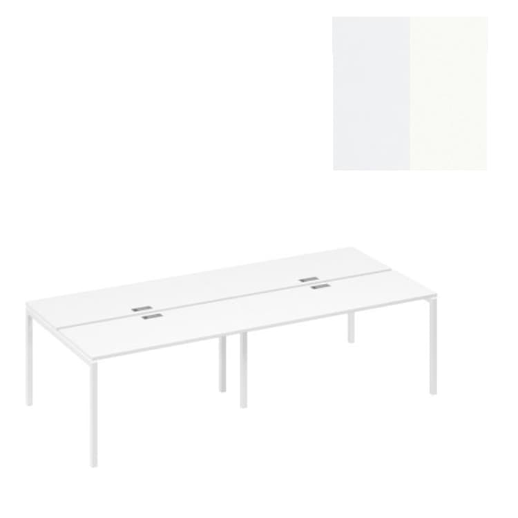 Рабочая станция на каркасе Юнитекс А4 DUE (4х140) А4 Б2 171-2 БП (280x124x75) белый премиум/металлокаркас белый