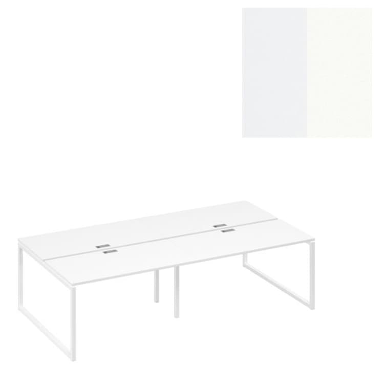 Станция (4х140) Юнитекс А4 на металлокаркасе QUATTRO рабочая А4 Б4 174-2 БП (280x144x75) белый премиум/металлокаркас белый