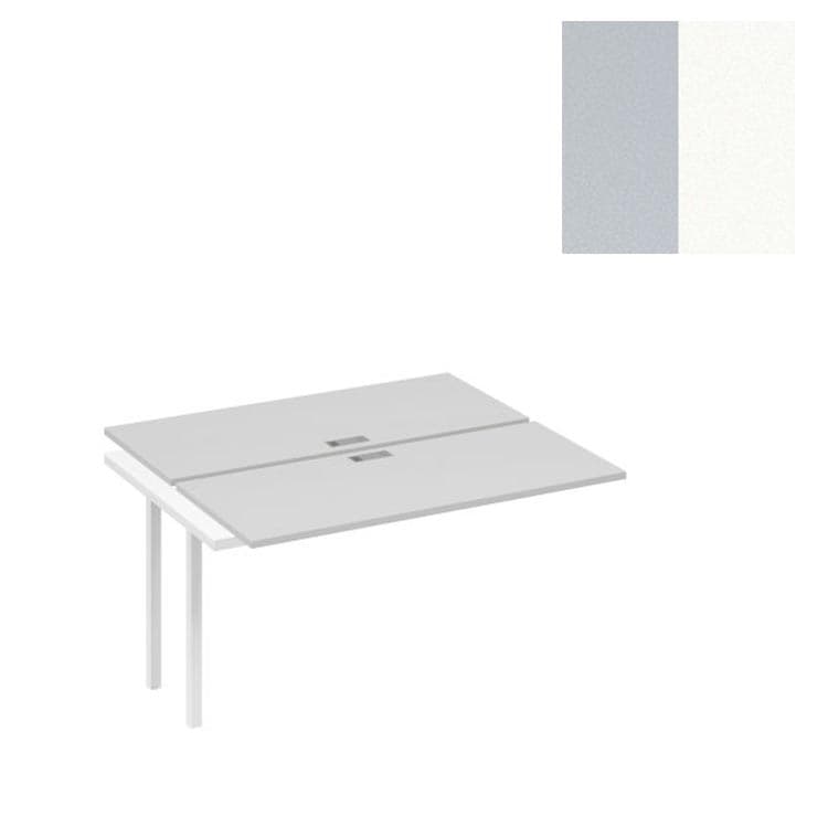 Секция рабочей станции Юнитекс А4 на каркасе DUE (2х140) А4 Б2 171-1 СЕ (140x124x75) серый/металлокаркас белый