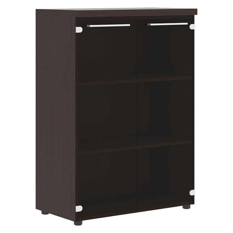 Шкаф со стеклянными дверьми и топом Skyland AMC 85.7 венге магия 850х456х1201 ALTO