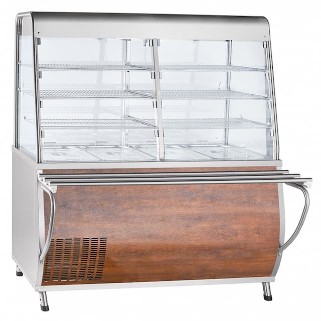 Прилавок для холодных закусок Abat ПВВ(Н)-70Т-С-01-НШ с гастроёмкостями (саладэт закрыт.,1500 мм) кашир.