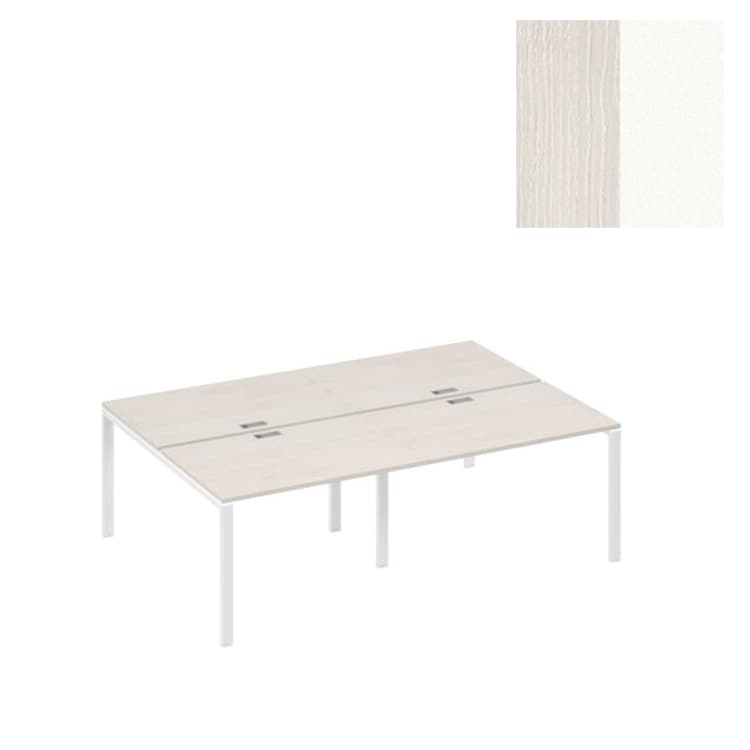 Рабочая станция Юнитекс А4 металлокаркас UNO (4х120) А4 Б1 176-2 ДШ (240x164x75) дуб шамони/металлокаркас белый