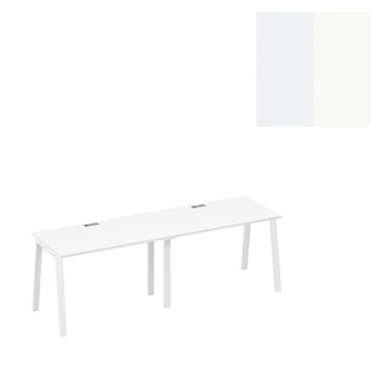 Станция рабочая на металлокаркасе Юнитекс А4 TRE 2х120 А4 Б3 013-2 БП (240x70x75) белый премиум/металлокаркас белый