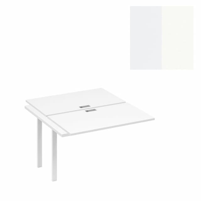 Секция (2х140) стола рабочей станции опоры Юнитекс А4 UNO А4 Б1 174-1 БП (140x144x75) белый премиум/металлокаркас белый