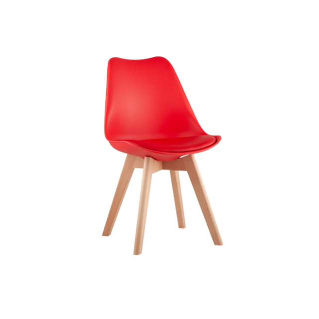 Стул пластиковый Клен Бьянко сгр045/7 полумягкий (красный)