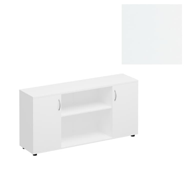 Шкаф комбинированный низкий Юнитекс Комфорт К.528 БП (154x38x75) белый премиум