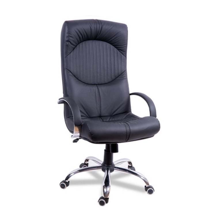 Кресло для руководителя Мирэй Гермес хром ТГ, кожзам