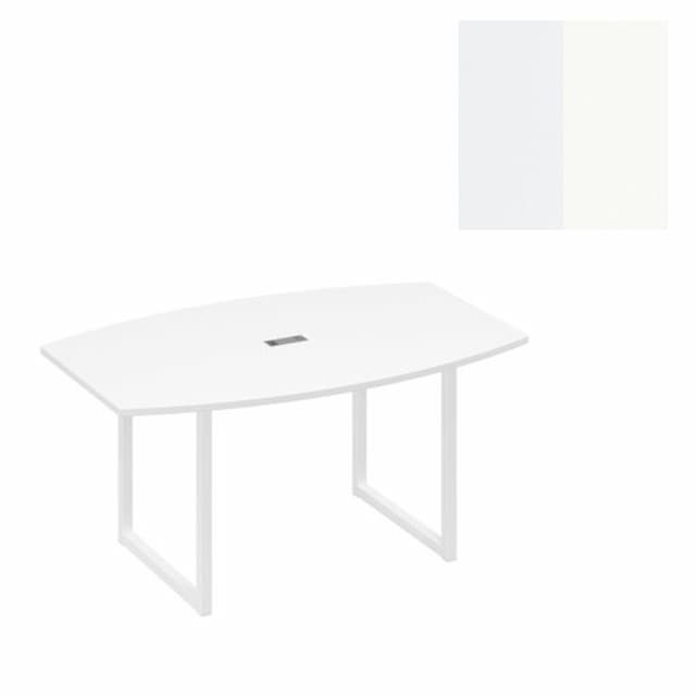 Стол для переговоров 180 Юнитекс А4 на каркасе QUATTRO А4 Б4 112 БП (180x100x75) белый премиум/металлокаркас белый