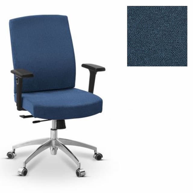 Офисное кресло для персонала Юнитекс Alfa X/SL/3D ткань Bahama синяя