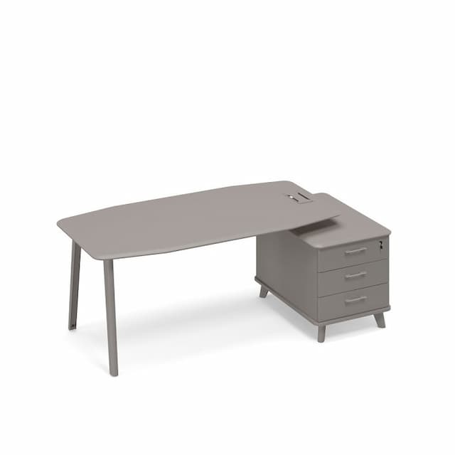 Стол на опорной тумбе малой (тип 2) Юнитекс ТМ М1 113 МП МП МП мокко премиум