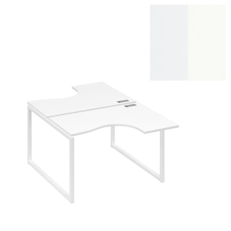 Рабочая станция эргономичная Юнитекс А4 "Классика" каркас QUATTRO (2х120) А4 Б4 180 БП (120x184x75) белый премиум/металлокаркас белый