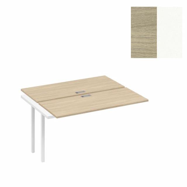 Секция рабочей станции Юнитекс А4 на каркасе DUE (2х140) А4 Б2 171-1 ДК (140x124x75) дуб скандинавский/металлокаркас белый
