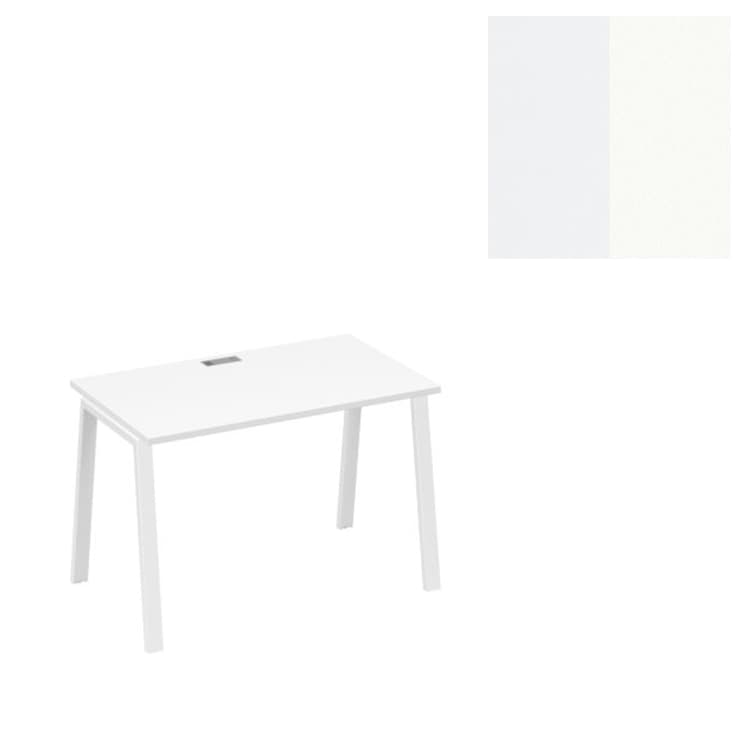Стол письменный на металлокаркасе Юнитекс А4 TRE А4 Б3 013 БП (120x70x75) белый премиум/металлокаркас белый