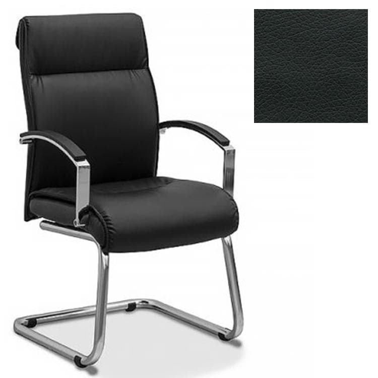 Кресло Юнитекс Аполло для посетителя экокожа премиум черная CN1114