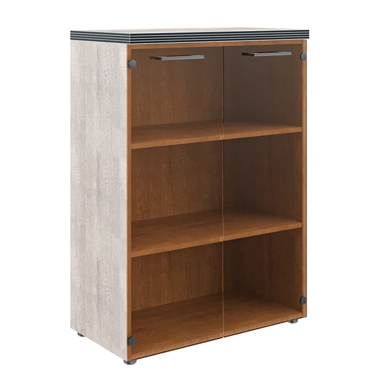 Шкаф со стеклянными дверьми и топом Skyland TMC 85.2 дуб каньон 856х450х1203 TORR