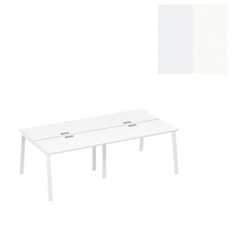 Рабочая станция Юнитекс А4 на металлокаркасе TRE (4х120) А4 Б3 170-2 БП (240x124x75) белый премиум/металлокаркас белый