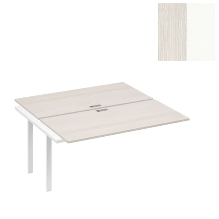 Секция стола рабочей станции Юнитекс А4 (2х160) с металлокаркасом UNO А4 Б1 178-1 ДШ (160x164x75) дуб шамони/металлокаркас белый