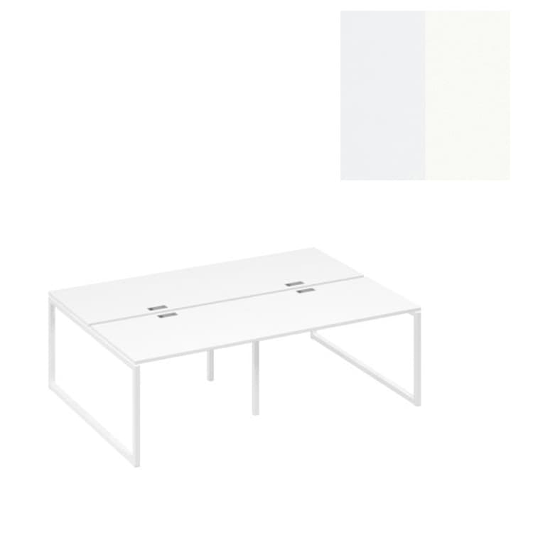 Рабочая станция Юнитекс А4 на металлокаркасе QUATTRO (4х120) А4 Б4 176-2 БП (240x164x75) белый премиум/металлокаркас белый