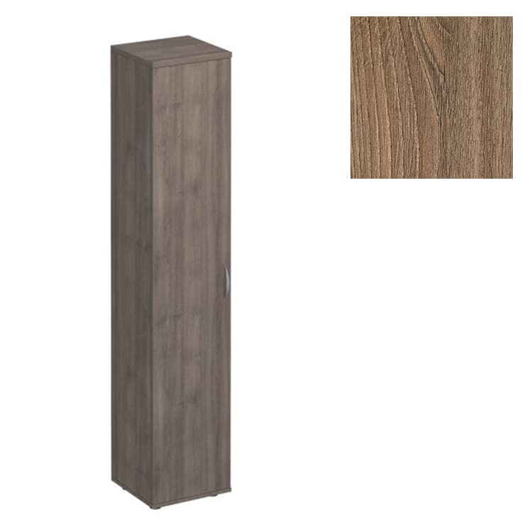 Шкаф для документов закрытый Юнитекс Комфорт К.382 ШТ (40x38x200) дуб шамони темный