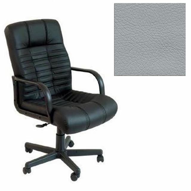 Кресло Юнитекс Атлант H экокожа премиум светло-серая CN1132