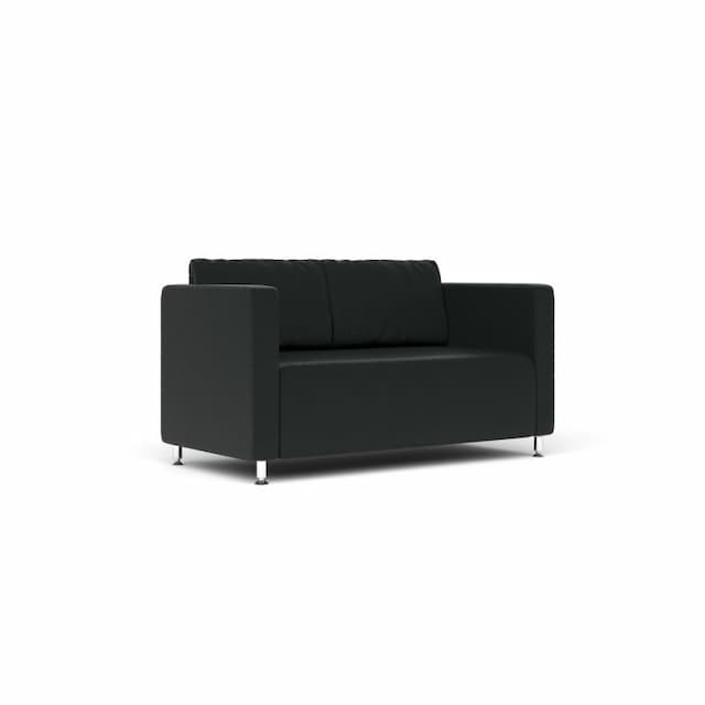 Диван 2-х местный Юнитекс РОБИН Rb.001.01 искусственная кожа / черная