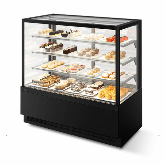 Витрина кондитерская Chilz VETE II KUB lux 90 ВК202-231-669 (черный муар/металлик)