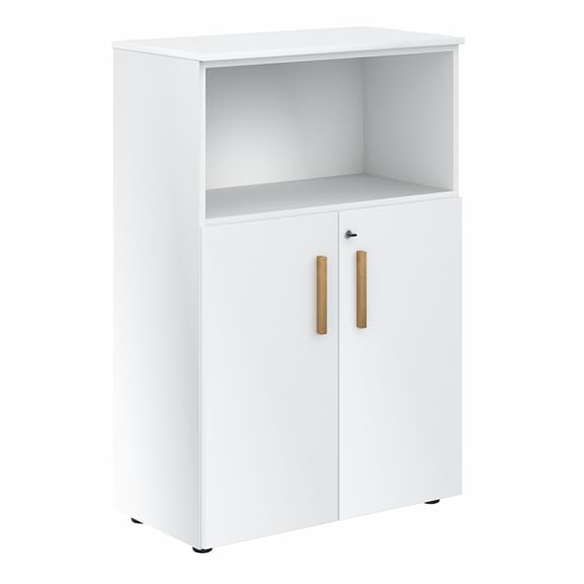 Шкаф с глухими малыми дверьми и топом Skyland FMC 80.3(Z) белый премиум/белый премиум 802х429х1213 FORTA