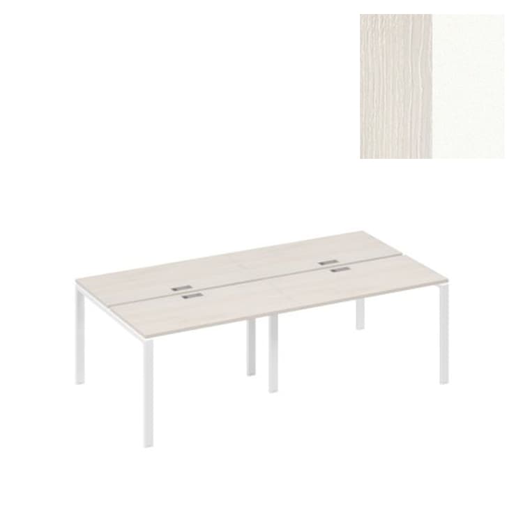 Станция Юнитекс А4 (4х120) рабочая с металлокаркасом UNO А4 Б1 170-2 ДШ (240x124x75) дуб шамони/металлокаркас белый