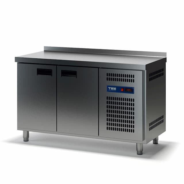 Стол холодильный ТММ СХСБ-2/2Д  (с бортом) (1390х600х870)